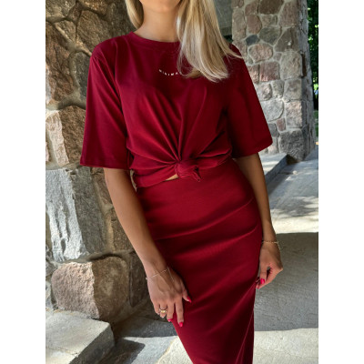 T-shirt MINIMAL - bordo