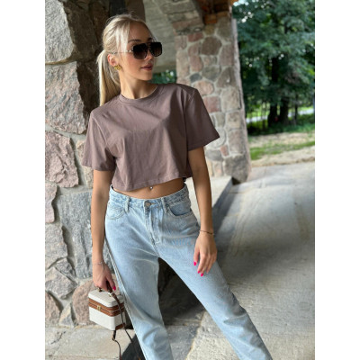 T-shirt BASIC LARA - fango