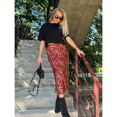 Spódnica wiskozowa midi -...