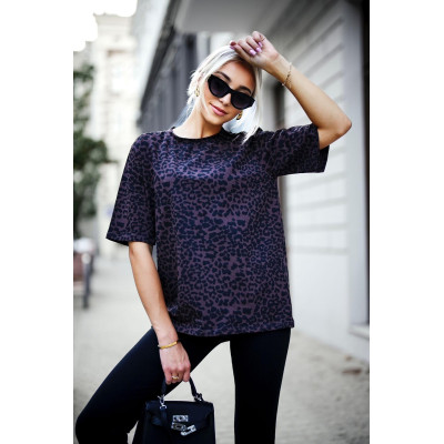 T-shirt ELLA - brązowa...