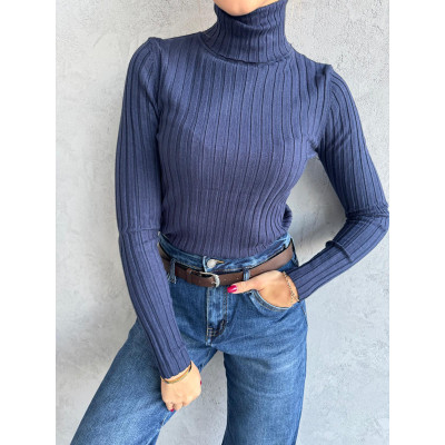 Golf prążkowany LIA - granat