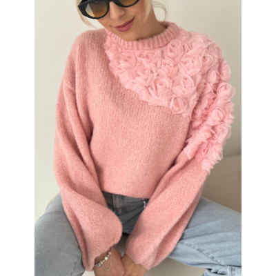 Sweter ROSE - jasny róż