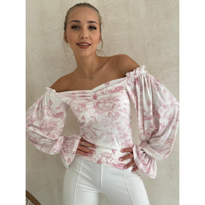 Bluzka z drapowaniem -...