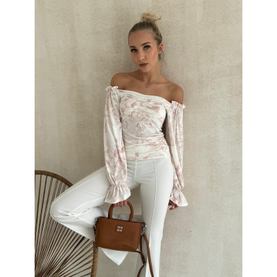 Bluzka z drapowaniem -...