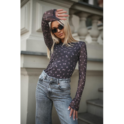 Bluzka siateczkowa - czarna...