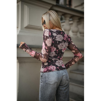 Bluzka siateczkowa - czarna...