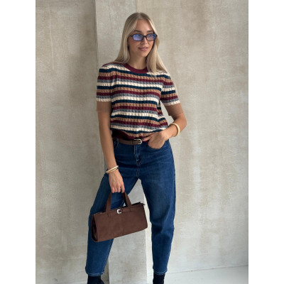 Bluzka sweterkowa -  paski...