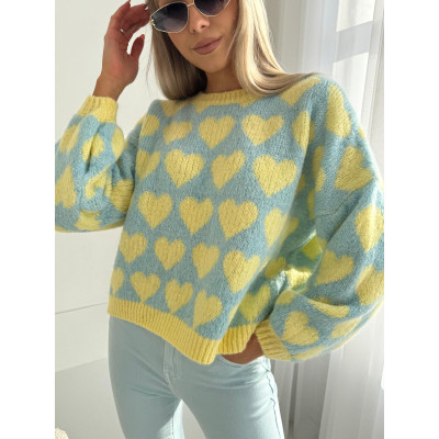 Sweter CAROLINE-turkus
