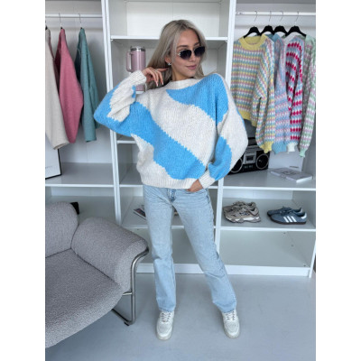 Sweter ZYGZAK -  beżowo -...