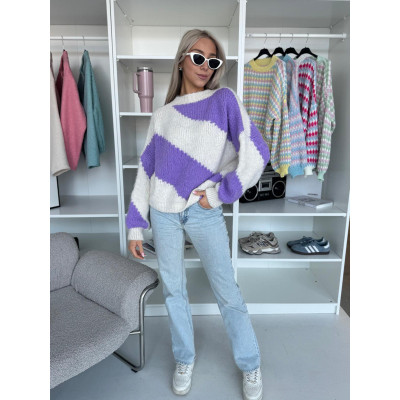 Sweter ZYGZAK -  beżowo -...