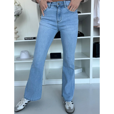 Spodnie typu FLARE - jasny...