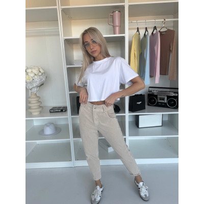 Spodnie sztruksowe PASTEL -...