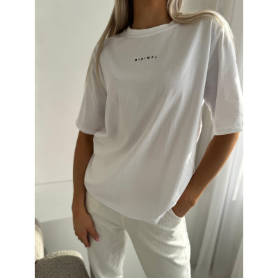 T-shirt MINIMAL - biały