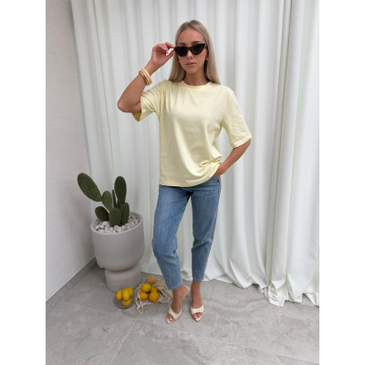 T-shirt MINIMAL - bananowy...