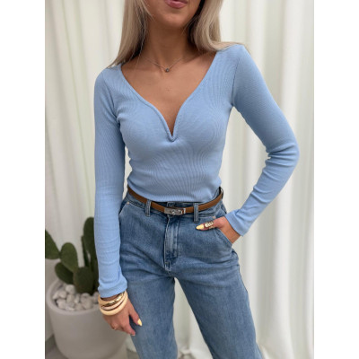 Bluzka SOFT v-neck z długim...