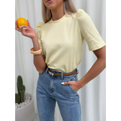 Bluzka PRIMAVERA puff - żółta