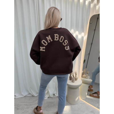 Bluza MOM BOSS - czekolada