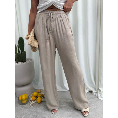 Spodnie  LINEN FLOW - fango