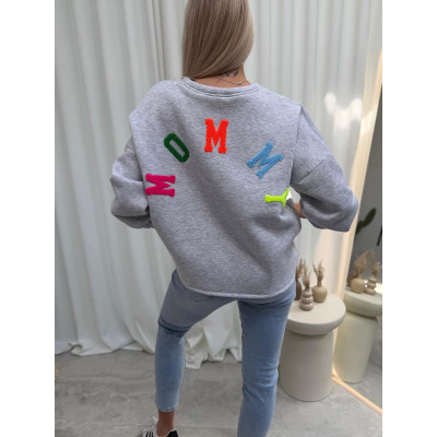 Bluza MOMMY - popielata z...