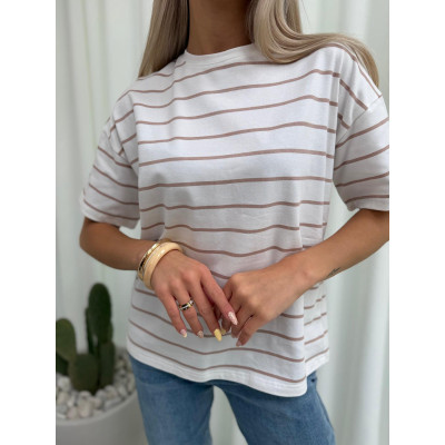 T-shirt LATTE STRIPES