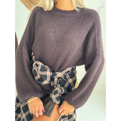Sweter COMO - gorzka czekolada