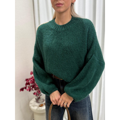 Sweter COMO - butelkowa zieleń