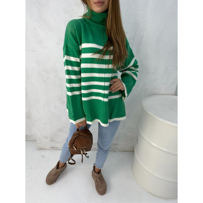 Golf w paski z przeszyciem...