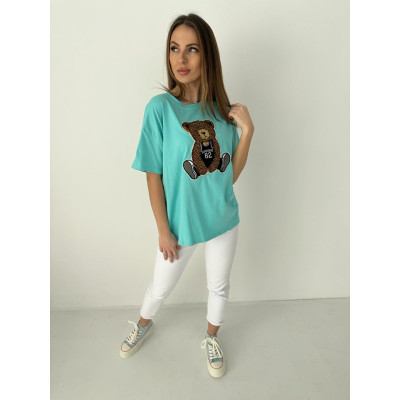 T-shirt SWEET BEAR - morski