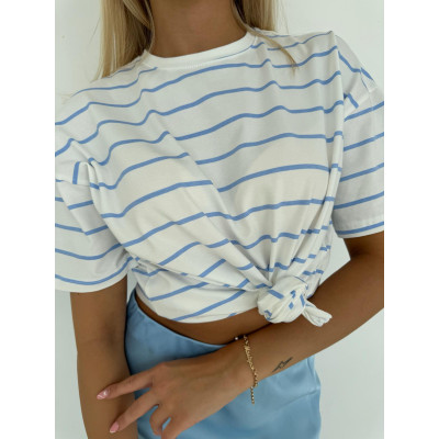 T-shirt STRIPES - baby blue