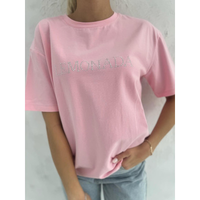 T-shirt LEMONADA - pudrowy róż